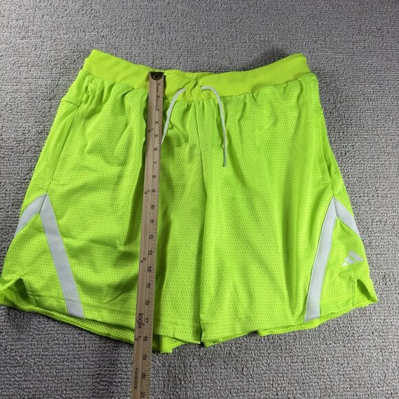 Adidas Select Mesh Basketball Shorts Neon Green Men’s Size Large - Picture 3 of 5
